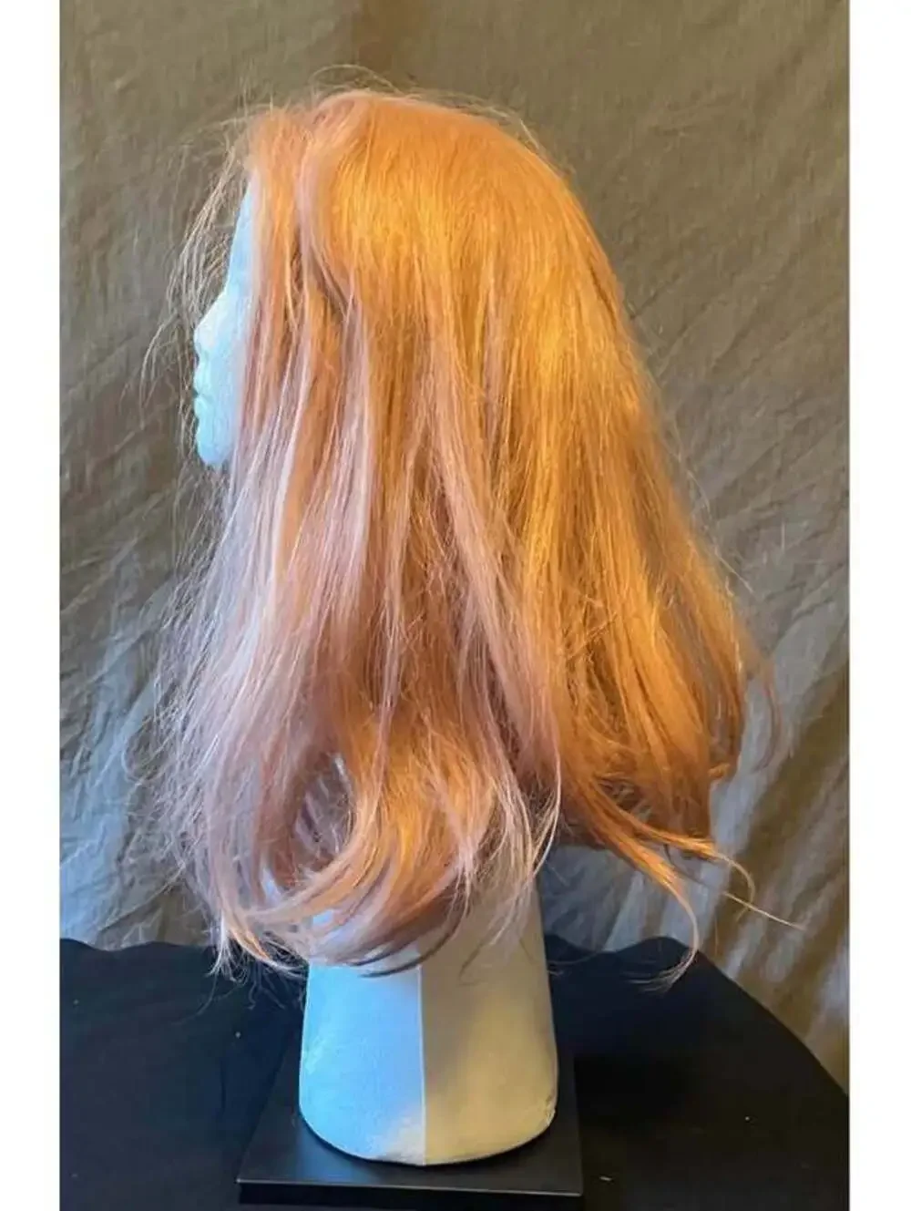 Long Dusty Rose Synthetic Lace Front Wig